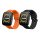 Sada 2 řemínků Kwmobile pro Amazfit Bip 5/GTR 4, černá/oranžová, silikon, KWM000024YT005C