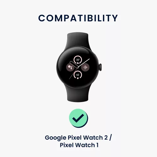 Řemínek Kwmobile pro Google Pixel Watch 2/Pixel Watch, šedý, silikon, KWM000025GT002C