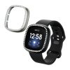 Sada 2 pouzder Kwmobile pro Fitbit Versa 3/Sense, černá/stříbrná, plast, KWM000024ZI002C
