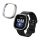 Sada 2 pouzder Kwmobile pro Fitbit Versa 3/Sense, černá/stříbrná, plast, KWM000024ZI002C