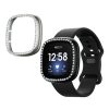 Sada 2 pouzder Kwmobile pro Fitbit Versa 3/Sense, černá/stříbrná, plast, KWM000024ZI002C