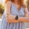 Sada 2 pouzder Kwmobile pro Fitbit Versa 3/Sense, černá/stříbrná, plast, KWM000024ZI002C