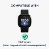 Sada 2 pouzder Kwmobile pro Fitbit Versa 3/Sense, černá/stříbrná, plast, KWM000024ZI002C
