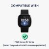 Sada 2 pouzder Kwmobile pro Fitbit Versa 3/Sense, černá/zlatá, plast, KWM000024ZI003C