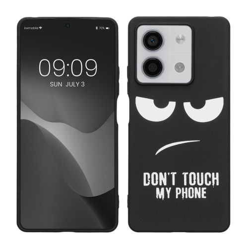 Pouzdro Kwmobile pro Xiaomi Redmi Note 13, černé/bílé, silikonové, KWM000020NQ001C