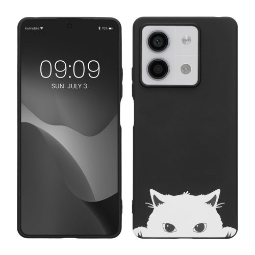 Pouzdro Kwmobile pro Xiaomi Redmi Note 13, černé/bílé, silikonové, KWM000020NQ002C