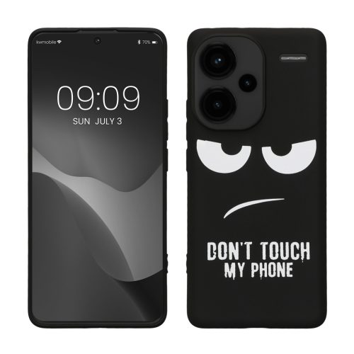 Pouzdro Kwmobile pro Xiaomi Redmi Note 13 Pro Plus 5G, černé/bílé, silikonové, KWM000020NR001C