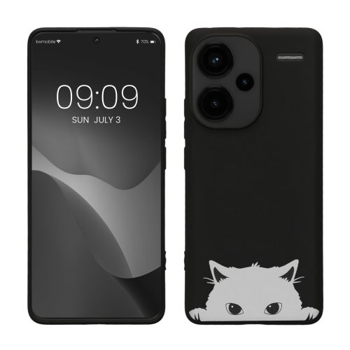 Pouzdro Kwmobile pro Xiaomi Redmi Note 13 Pro Plus 5G, černé/bílé, silikonové, KWM000020NR002C