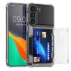 Pouzdro Kwmobile s držákem na karty pro Samsung Galaxy S23 Plus, průhledné, plastové, KWM000021QN001C