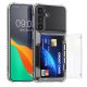 Pouzdro Kwmobile s držákem na karty pro Samsung Galaxy S24 Plus, průhledné, plastové, KWM000021QQ001C