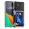 Pouzdro Kwmobile s držákem na karty pro Samsung Galaxy S24 Plus, průhledné, plastové, KWM000021QQ001C