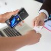 Pouzdro Kwmobile s držákem na karty pro Samsung Galaxy S24 Plus, průhledné, plastové, KWM000021QQ001C