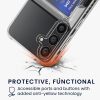 Pouzdro Kwmobile s držákem na karty pro Samsung Galaxy S24 Plus, průhledné, plastové, KWM000021QQ001C