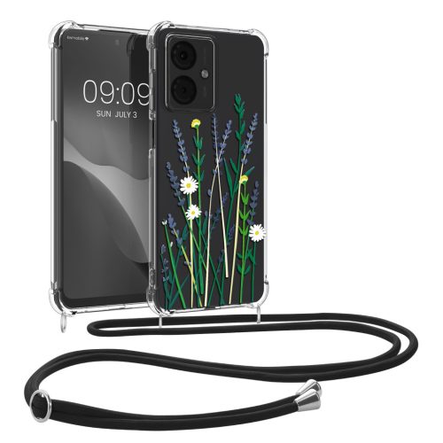 Pouzdro Kwmobile se šňůrkou pro Motorola Moto G14, vícebarevné, silikonové, KWM000022NB002C