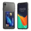Pouzdro Kwmobile s přihrádkou na kartu pro Apple iPhone XR, průhledné, polykarbonátové, KWM000022RF001C