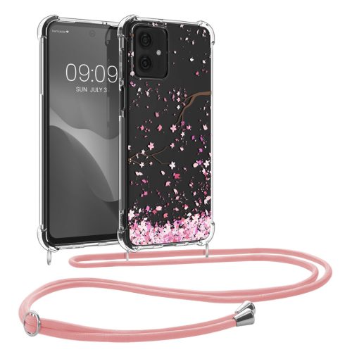 Pouzdro Kwmobile se šňůrkou pro Motorola Moto G54, vícebarevné, silikonové, KWM000022RN001C