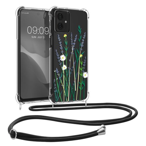 Pouzdro Kwmobile se šňůrkou pro Motorola Moto G54, vícebarevné, silikonové, KWM000022RN002C