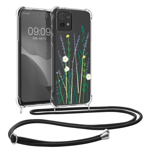 Pouzdro Kwmobile se šňůrkou pro Motorola Moto G84, vícebarevné, silikonové, KWM000022RO002C
