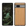 Pouzdro Kwmobile pro Google Pixel 7a, hnědé, dřevo/silikon, KWM000019YJ003C