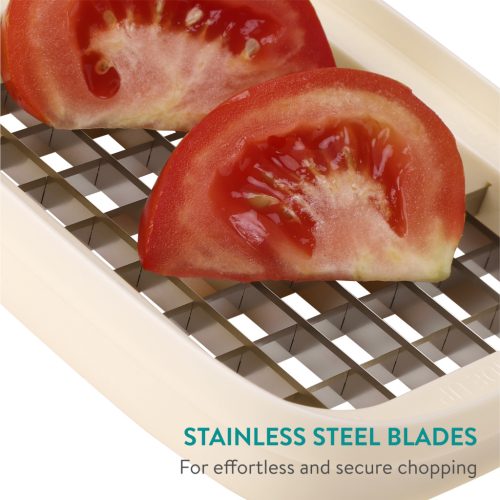 Set Feliator legume manual Navaris, 4 Lame, crem, otel inoxidabil, NAV000038DP001C