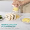 Set Feliator legume manual Navaris, 4 Lame, crem, otel inoxidabil, NAV000038DP001C