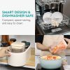 Set Feliator legume manual Navaris, 4 Lame, crem, otel inoxidabil, NAV000038DP001C