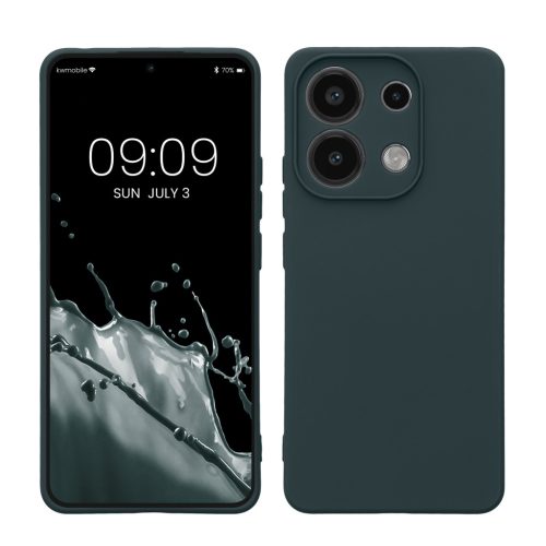 Pouzdro Kwmobile pro Xiaomi Redmi Note 13, tmavě zelené, silikonové, KWM000020OD002C