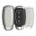 Kryt na klíče od auta Kwmobile pro Hyundai 3 Buttons - Keyless Go, průhledný/černý, silikon, KWM000025JI001C