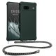 Pouzdro Kwmobile se šňůrkou na krk pro Google Pixel 7a, tmavě zelené, silikonové, KWM000019YH008C