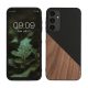 Pouzdro Kwmobile pro Samsung Galaxy A25, hnědé/černé, dřevěné/silikonové, KWM000021QX001C