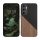 Pouzdro Kwmobile pro Samsung Galaxy A35, hnědé/černé, dřevěné/silikonové, KWM000021QY001C