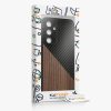 Pouzdro Kwmobile pro Samsung Galaxy A35, hnědé/černé, dřevěné/silikonové, KWM000021QY001C