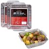 Set 2 cosuri de gratar BBQ din otel inoxidabil Navaris, 21x21 cm, NAV000038EP003C