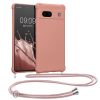 Pouzdro Kwmobile se šňůrkou na krk pro Google Pixel 7a, růžové, silikonové, KWM000019YH009C