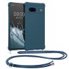 Pouzdro Kwmobile se šňůrkou na krk pro Google Pixel 7a, tmavě modré, silikonové, KWM000019YH010C