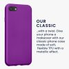 Pouzdro Kwmobile pro Apple iPhone SE (2022)/iPhone SE (2020)/iPhone 8, fialové, silikonové, KWM0000085R011C