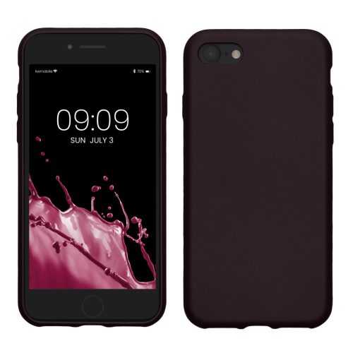 Pouzdro Kwmobile pro Apple iPhone SE (2022)/iPhone SE (2020)/iPhone 8, tmavě fialové, silikonové, KWM0000085R013C