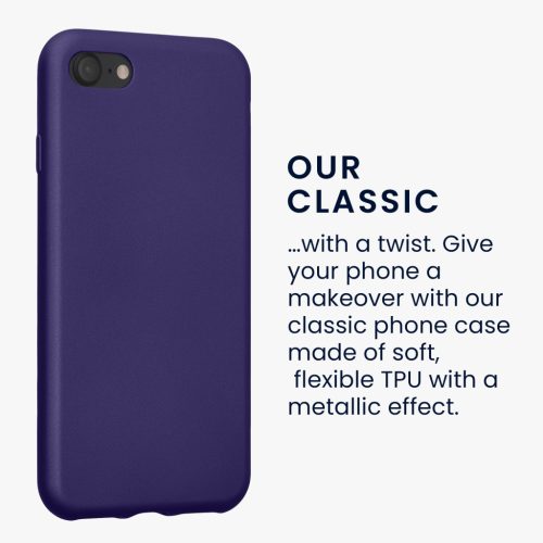 Pouzdro Kwmobile pro Apple iPhone SE (2022)/iPhone SE (2020)/iPhone 8, modré, silikonové, KWM0000085R014C