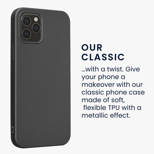 Pouzdro Kwmobile pro Apple iPhone 12/iPhone 12 Pro, šedé, silikonové, KWM000013WJ007C