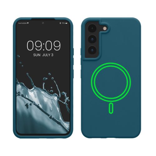 Silikonový kryt Kwmobile pro Samsung Galaxy S22, modrý, KWM000021RB002C