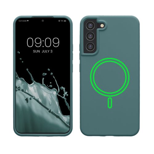 Pouzdro Kwmobile pro Samsung Galaxy S22 Plus, světle zelené, silikonové, KWM000021RC002C