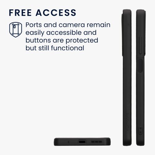 Pouzdro Kwmobile pro Motorola Moto G24/Moto E14/Moto G04, hnědé/černé, dřevo/silikon, KWM000022RR001C