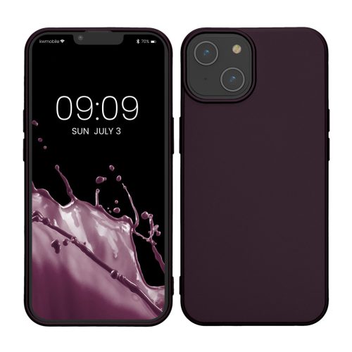 Silikonový kryt Kwmobile pro Apple iPhone 14, tmavě fialový, KWM000022RV005C