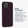 Silikonový kryt Kwmobile pro Apple iPhone 14, tmavě fialový, KWM000022RV005C