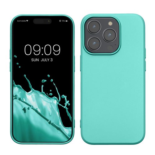Pouzdro Kwmobile pro Apple iPhone 14 Pro, zelené, silikonové, KWM000022RW002C