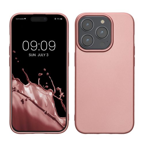Pouzdro Kwmobile pro Apple iPhone 15 Pro, růžové, silikonové, KWM000022RY001C