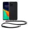 Pouzdro Kwmobile se šňůrkou pro Motorola ThinkPhone, průhledné/černé, silikonové, KWM000022RZ001C