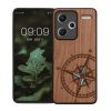 Pouzdro Kwmobile pro Xiaomi Redmi Note 13 Pro Plus 5G, hnědé, dřevo/silikon, KWM000020KL004C