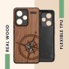 Pouzdro Kwmobile pro Xiaomi Redmi Note 13 Pro Plus 5G, hnědé, dřevo/silikon, KWM000020KL004C