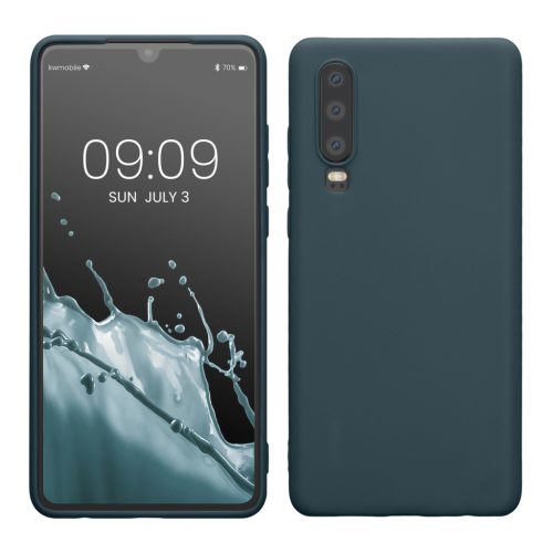 Pouzdro Kwmobile pro Huawei P30, tmavě zelené, silikonové, KWM000009MF023C